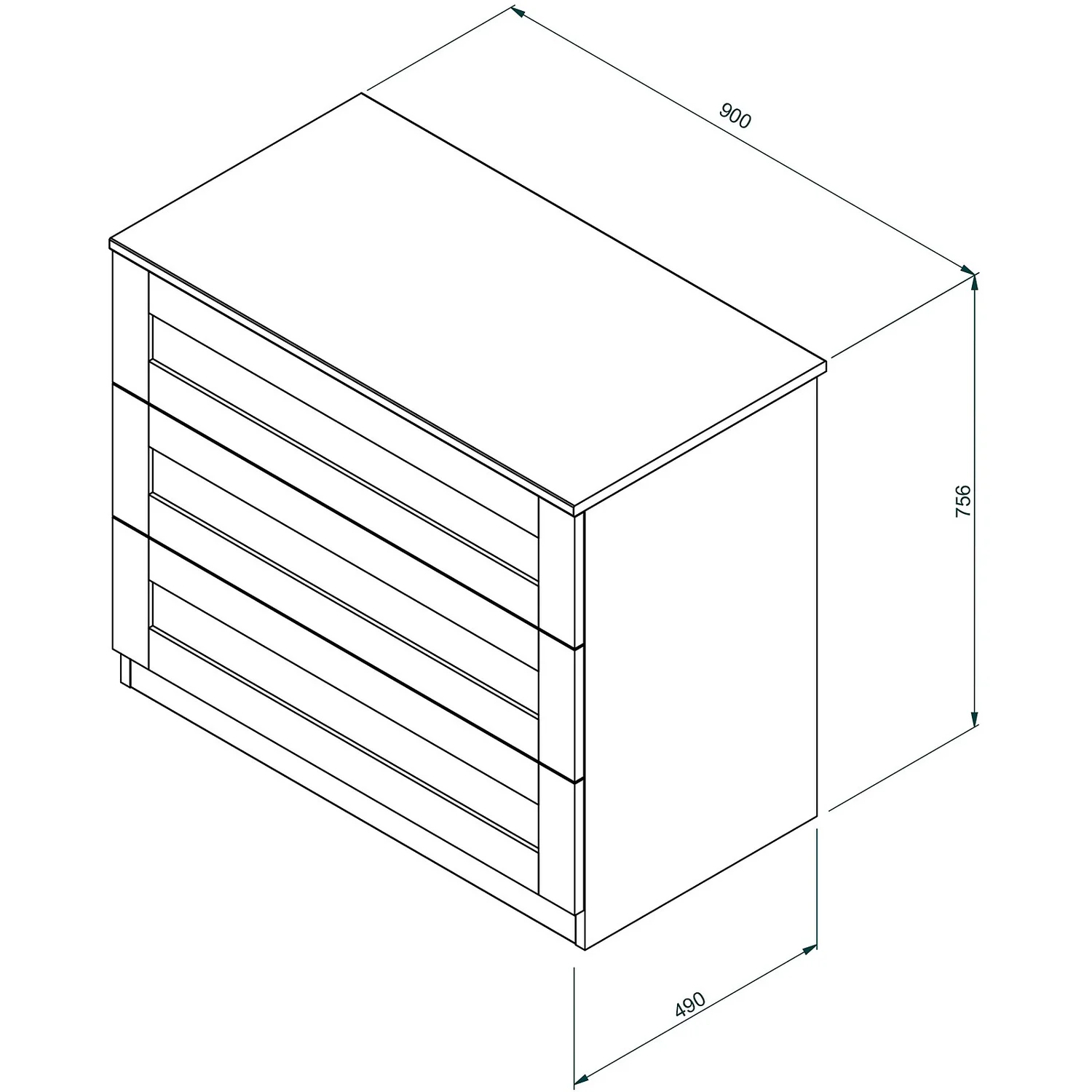 House Beautiful Realm Wide Chest Of Drawers - White Shaker (W) 900mm X (H) 756mm 8 House Beautiful Realm Wide Chest Of Drawers - White Shaker (W) 900mm X (H) 756mm - Image 6