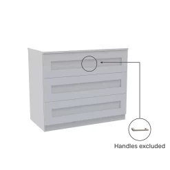 House Beautiful Realm Wide Chest Of Drawers - White Shaker (W) 900mm X (H) 756mm 11 House Beautiful Realm Wide Chest Of Drawers - White Shaker (W) 900mm X (H) 756mm -Curver Store 13999806 8415005576147458