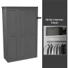 House Beautiful Realm Fitted Look Triple Wardrobe, White Carcass - Carbon Grey Shaker Doors (W) 1451mm X (H) 2256mm 2 House Beautiful Realm Fitted Look Triple Wardrobe, White Carcass - Carbon Grey Shaker Doors (W) 1451mm X (H) 2256mm -Curver Store 13999884 7725052690814389