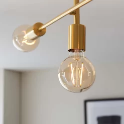 Logie Semi Flush Ceiling Light - Brass Effect 16 Logie Semi Flush Ceiling Light - Brass Effect -Curver Store 14301818 6885038439112603