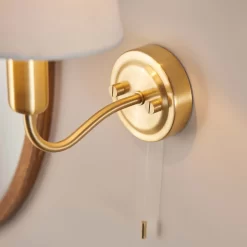 Naim Bathroom Wall Light - Brass Effect 17 Naim Bathroom Wall Light - Brass Effect -Curver Store 14301821 2615038439712534
