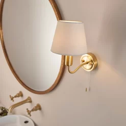 Naim Bathroom Wall Light - Brass Effect 12 Naim Bathroom Wall Light - Brass Effect -Curver Store 14301821 3235038439388969