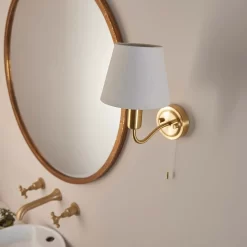 Naim Bathroom Wall Light - Brass Effect 16 Naim Bathroom Wall Light - Brass Effect -Curver Store 14301821 6125038439634714