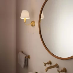 Naim Bathroom Wall Light - Brass Effect 15 Naim Bathroom Wall Light - Brass Effect -Curver Store 14301821 6405038439584884